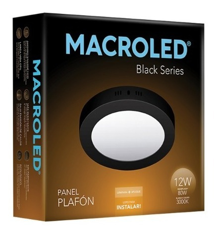Plafón Led Redondo De Aplicar 12w Luz Fría Cálida Macroled