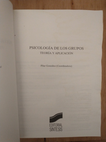 Psicología De Los Grupos - Pilar González (Usado)