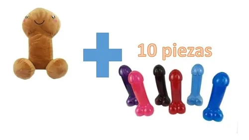 10 Vasos Forma Pl stico Nepe Fiesta Peluche Penesito Broma