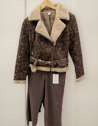 Campera Gamulan Animal Print Con Piel Sintetica-natistore