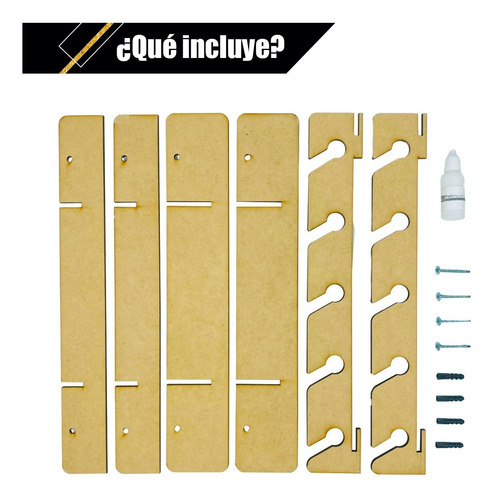 Imagen 6 de 10 de Perchero Organizador Porta Gorras Colgar Pared 10 Espacios