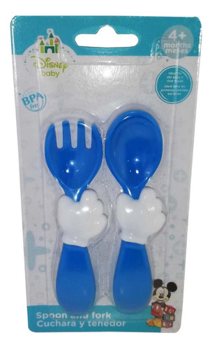 Juego De Cuchara Y Tenedor Infantil Manita Mickey F286