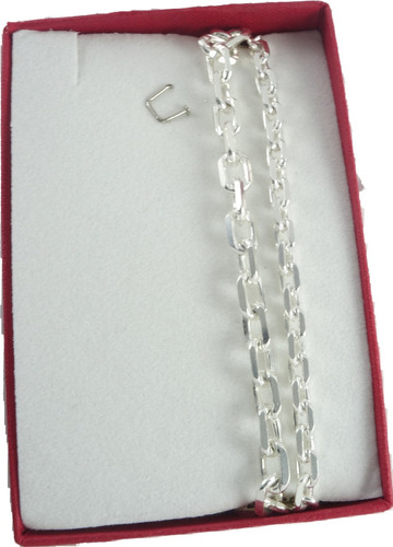 Imagen 6 de 6 de Cadena Forcet Y Cruz Bombe Maciza 4mm 70cm Hombre Plata 925