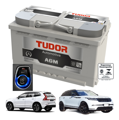 Start Stop Bateria Tudor 80 Amperes Agm Direito