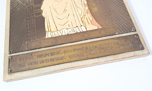 Icono Religioso En Bronce Y Esmalte Antiguo Intacto (Usado)