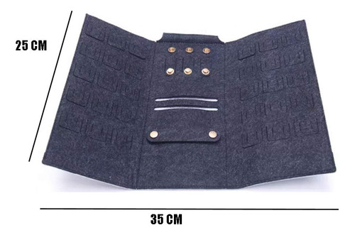 1 Bolsa Plegable Para Joyeria, Organizador De Rollos De Joye