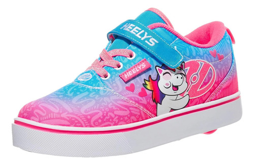 Zapatos Patines Heelys Pro 20 X2 Cyan Pink White 2 Ruedas