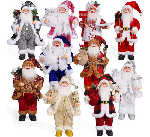 Sdd Figura De Papá Noel Coleccionable De Navidad En Blanco