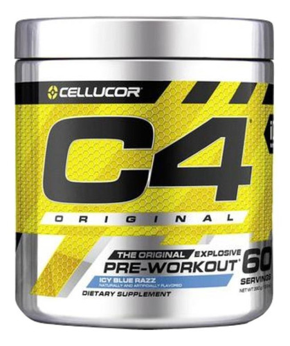 Suplemento em pó Cellucor  C4 Original aminoácido C4 Original sabor  icy blue razz em pote de 390g