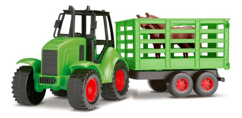 Trator Verde Agromak Haras C/ Carreta E 2 Cavalos