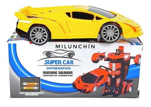 Auto Transformers Convertible C/ Luces Y Sonidos A Pilas Transformers Amarillo