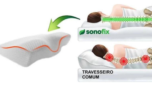 2 Travesseiros Original Ergonômico Sonofix Cervical