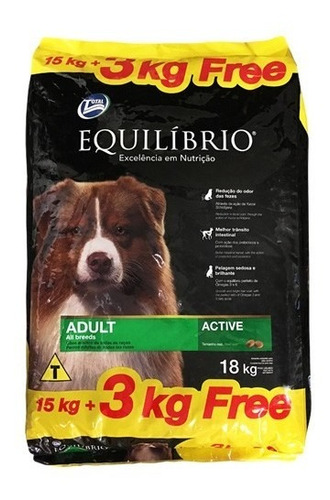 Alimento Equilibrio Adulto 15 + 3 Kg Perros + Envio!