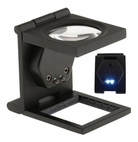 Lupa Cuenta Hilos Metal Pesado Alta Calidad 2 Led