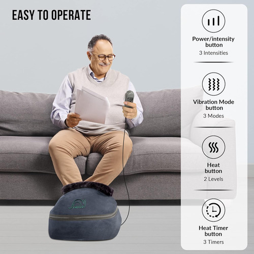 Snailax 3-en-1 Foot Warmer & Vibration Foot Y Back Massorger
