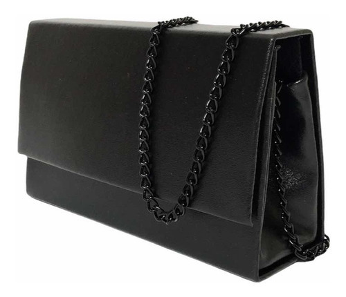 Bolsa Festa Balada Casual Clutch Alça Corrente Cor Preto