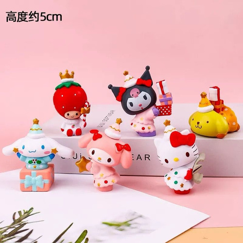Set 6 Figuras Sanrio Colección Completa Kuromi Cinnamorroll