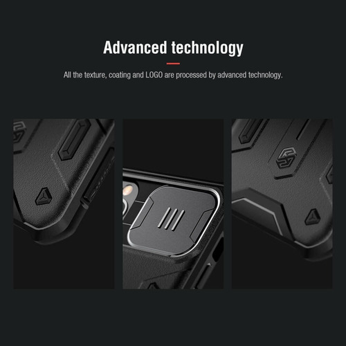 Apple iPhone 11 Pro Pro Max Carcasa Nillkin Camshield Armor Color Preto iPhone 11 Promax