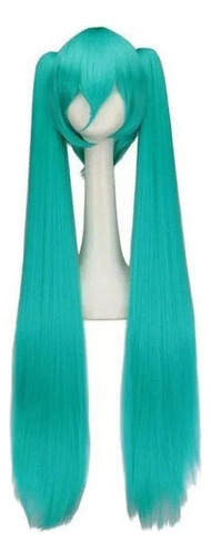 Peruca Cosplay Personagem Anime Hatsune Miku Blue Lake