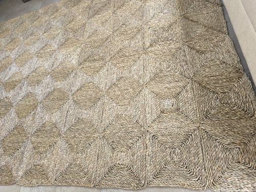 Alfombra Seagras 150x210 Cm Ancho 150 cm Color Yute Diseño de la tela Geométrica Largo 210 cm