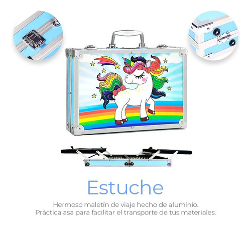 Komita® Kit De Dibujo Plumones Set De Arte Profesional De Dibujo Colores Marcadores Lápices 145pcs Aplicable A Técnico Para Principiantes, Artistas, Niñas Y Niños