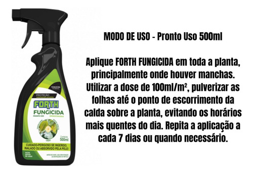 Forth Fungicida Contra Fungos 500ml Pronto P/ Uso Inseticida