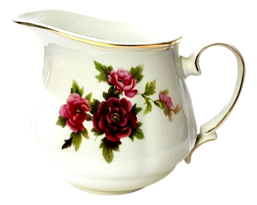 Jarra Para Leche Porcelana Floral,cluj Rumania,1 Lt. Del '70