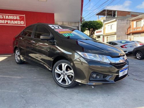 Imagem 3 de 15 de Honda City Ex 1.5 Cvt 2017 Preto Couro Flex Automático