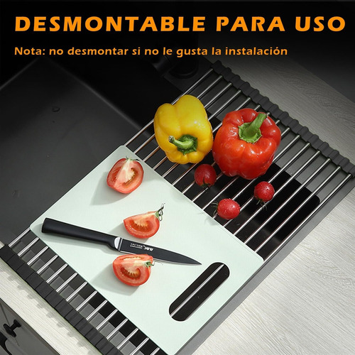 Escurridor De Platos De Acero Inoxidable Telescópico