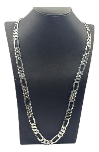 Cordão Grumet 3x1 + Pulseira Prata 925 Fech Gaveta 80cm 10mm Prateado