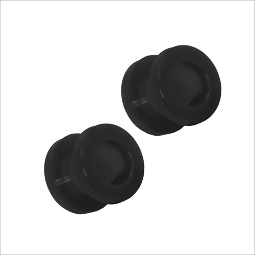 Par Expansor Acrilico Negro Rosca TĂșnel Piercing Hombre