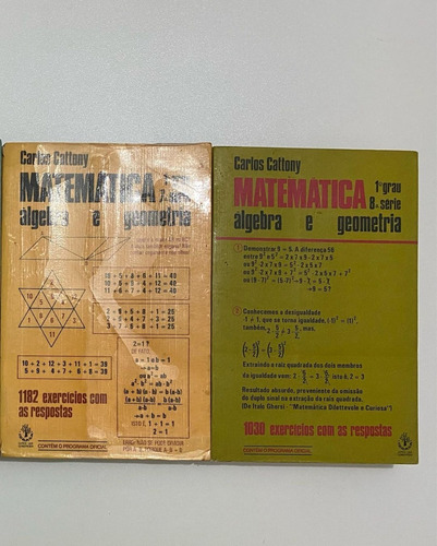 Coleção De Livros De Matemática - Prof. Carlos Cattony