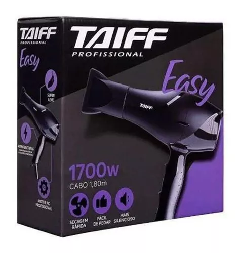 Secador de cabelo Taiff Elegance Tourmaline Íon preto 127V