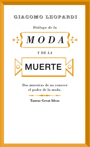 Libro Diálogo De La Moda Y De La Muerte