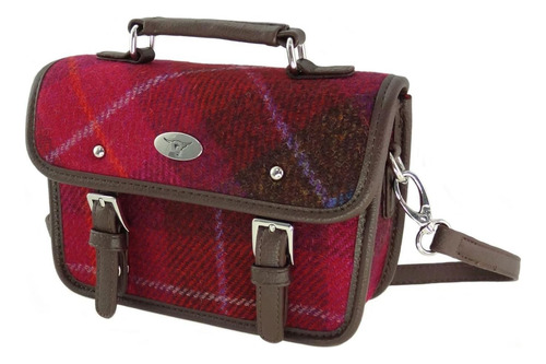 Mini Bolso Satchel Glen Harris Tweed Bervie Con Correa Para