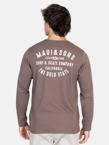 Polera Maui And Sons Hombre The Gold State