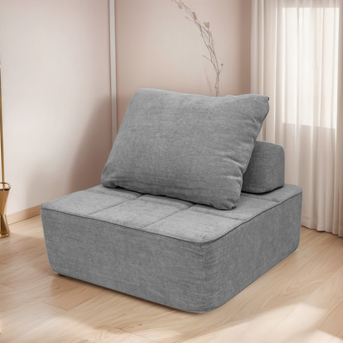 Sofá De Espuma Naap Concept Nest France 3 Piezas Gris Liso