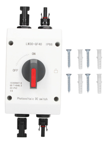 Aislador Solar Dc 4p, Conector Fotovoltaico Pv Dc1200v 32a