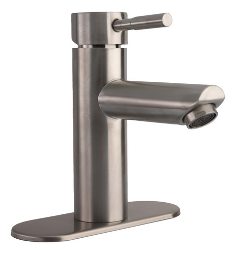 Monomando Grifo Para Lavabo Baño Mezcladora Inoxidable Acabado Brillante Color Plateado