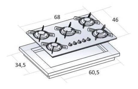 Fogão Cooktop 5 Bocas Color Safanelli Várias Cores