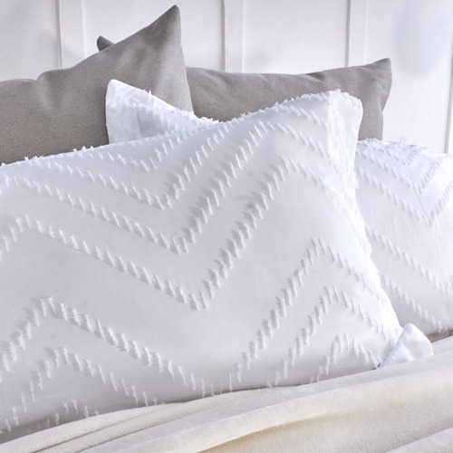 Colcha Edredón Con Ondas Triángulares Cama Doble 3 Piezas
