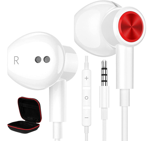 Auriculares Acaget, Blanco/microfono/bluetooth