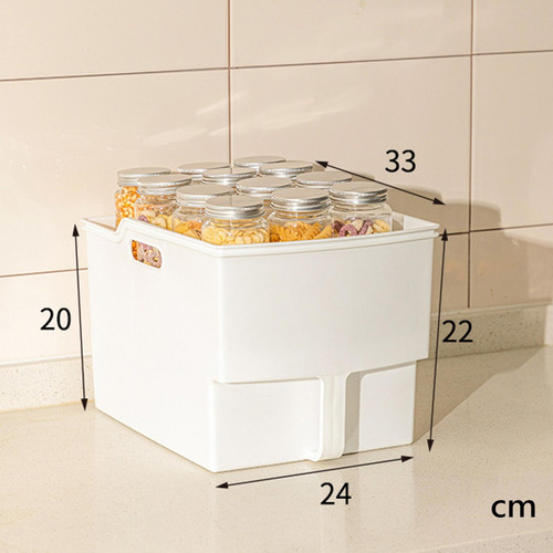 Organizador De Cozinha Caixa De Tempero Caixa Branco Grande