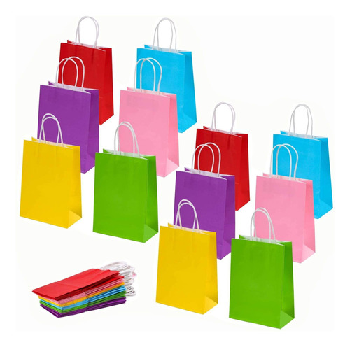 Bhmbkct 36 Bolsas De Papel Kraft Para Fiestas, Regalos Con A