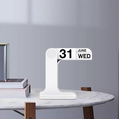 Ornamento De Mesa De Calendário De Mesa Flip De Branco