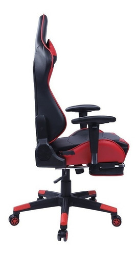 Silla Computadora Gamer Apoya Pies Hanko Modo Cine Roja