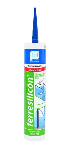 Silicon Cartucho 280ml Transparente Ferresilicon - 2 Piezas