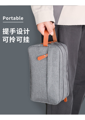 Neceser Para Hombre, Tela Oxford, Con Varios Compartimentos