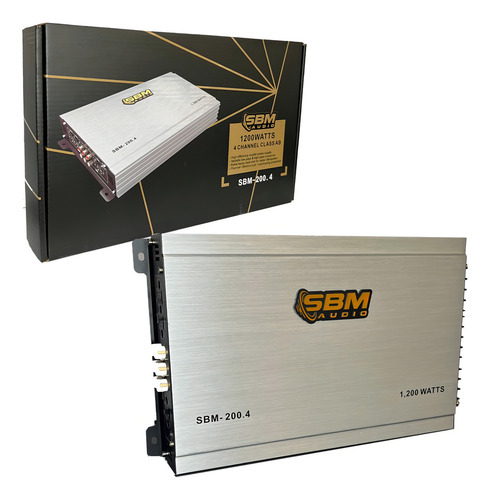 Amplificador Sbm Audio Sbm-200.4 50w X 4CH @4 Ohms 80w X 4CH@ 2 Ohms 150W X 2CH