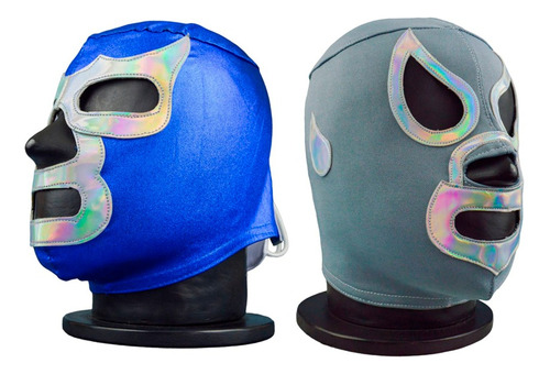 Combo Santo Blue Mascaras Luchador Semi Pro Lucha Libre